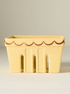 Anthropologie Yellow Damson Madder Berry Basket